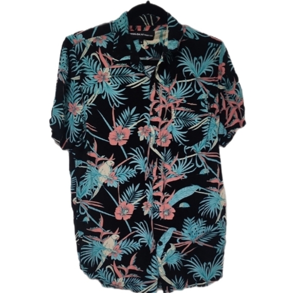 Molokai Surf Co Other - Molokai Surf Co Parrot Jungle Hawaiian Button Down Shirt M